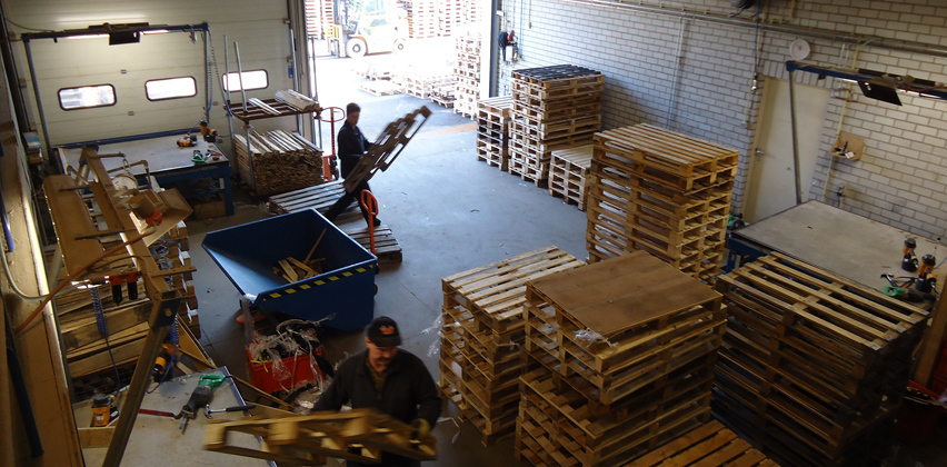 Reparatie van pallets